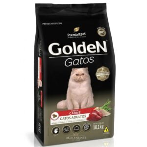 ração golden gatos adultos sabor carne – premium especial 10,1kg