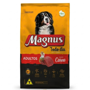 ração magnus todo dia cães adultos sabor carne – embalagem econômica 25kg