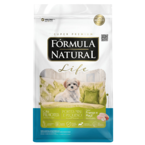 ração fórmula natural life cães filhotes portes mini e pequeno – frango e maçã 15kg
